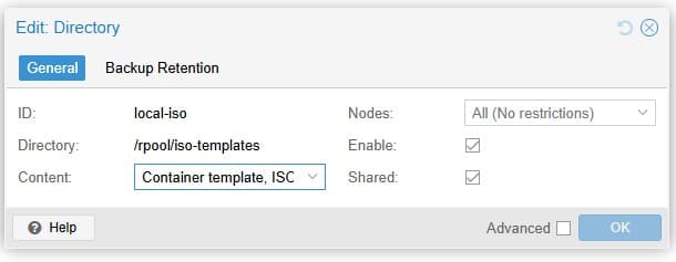ISO Templates Datastore Config
